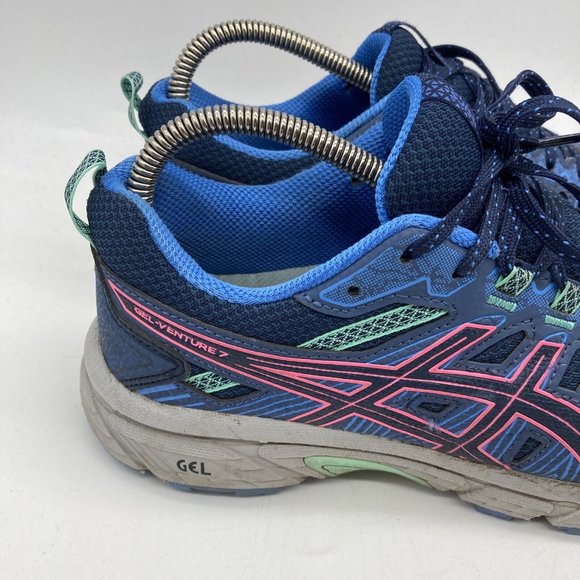 Asics Gel Venture 7 Womens Hiking Trail Shoes Blue Size 8.5 EU 40 1012A476 - Picture 8 of 9